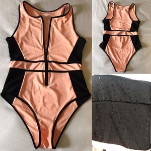 Sporty one piece swimsuit size large